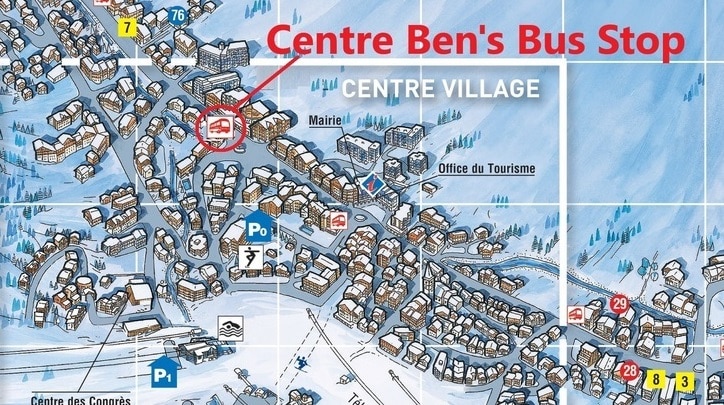 Val d'Isere Centre Bens Bus Airport Transfer Stop